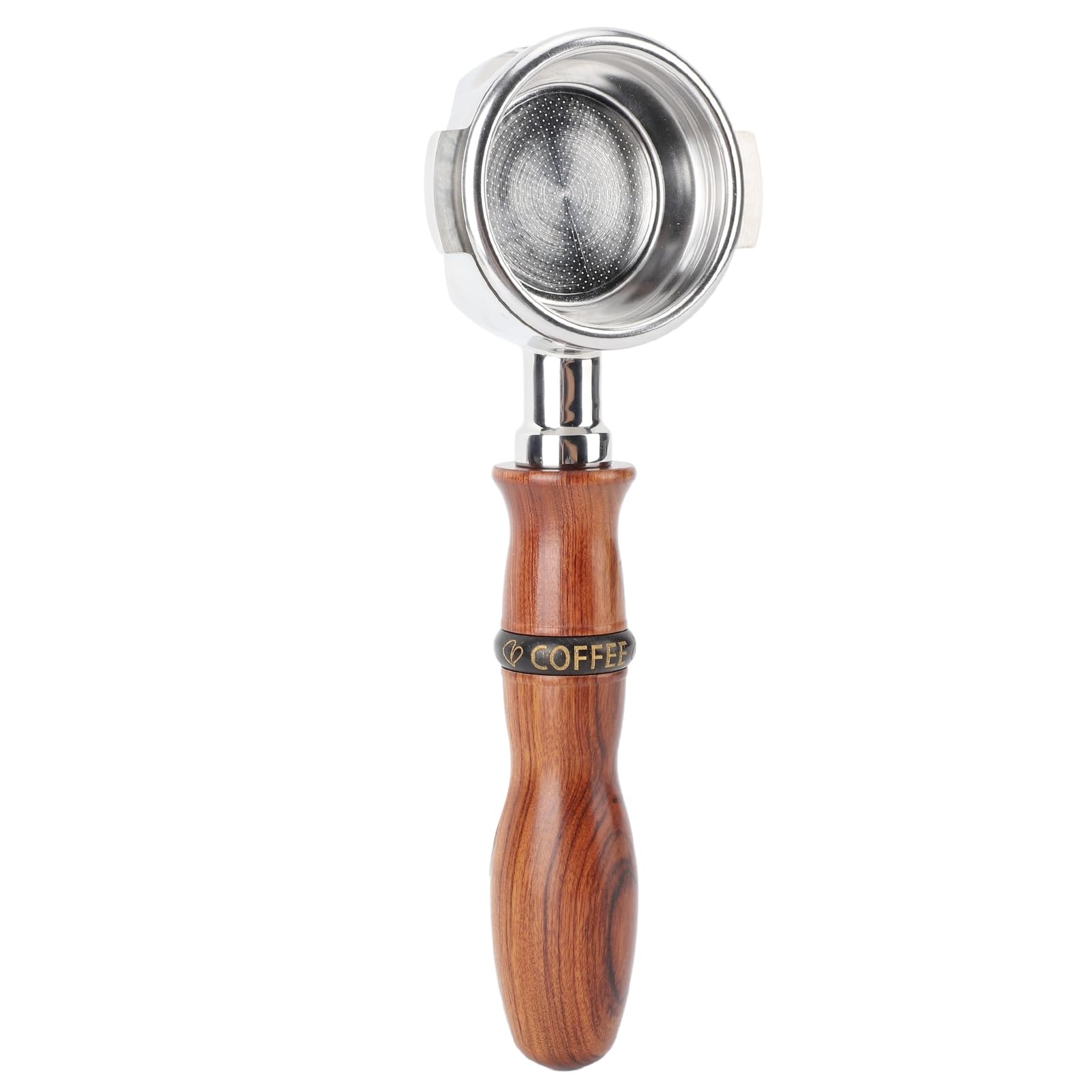 Portafiltro sin Fondo de 58mm, de Palisandro, Portafiltro Hueco de Acero Inoxidable para para Expobar E61 y GEMILAI (Tipo 2)