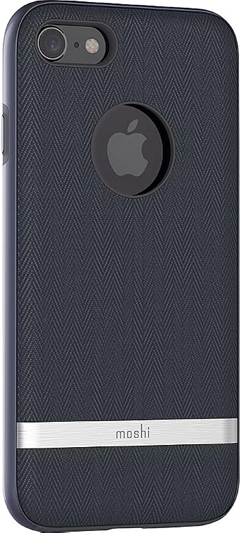 Moshi Vesta for iPhone SE 2020/8/ 7, Slim Hardshell Cover with Textured Material Finish, Military-Grade Drop Protection, Wireless Charging Compatible, Bahama Blue