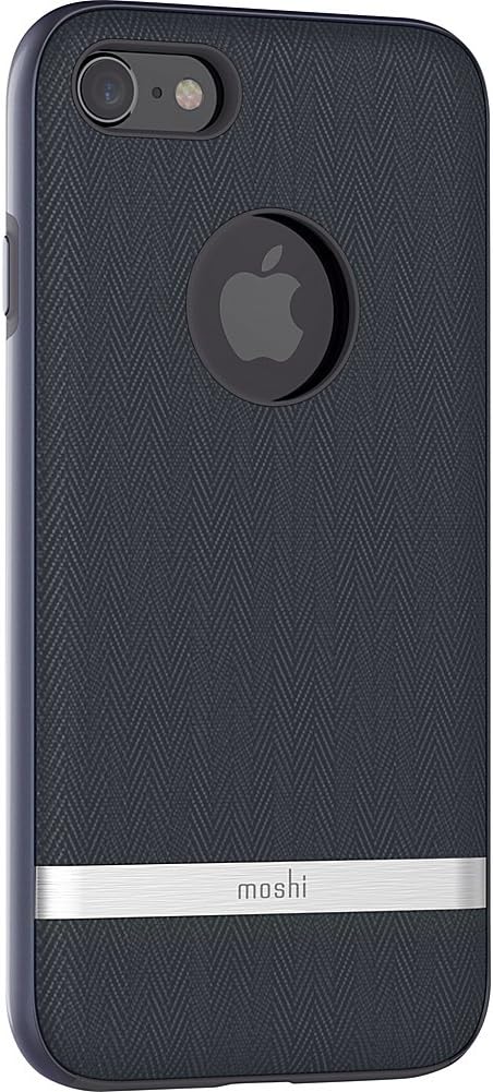 Moshi Vesta for iPhone SE 2020/8/ 7, Slim Hardshell Cover with Textured Material Finish, Military-Grade Drop Protection, Wireless Charging Compatible, Bahama Blue