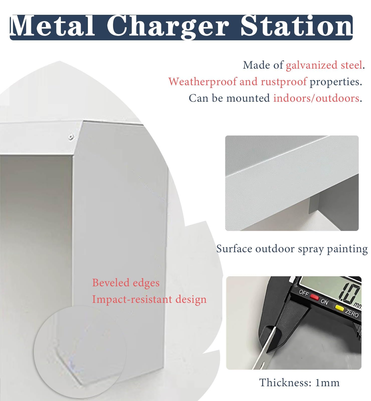 Cargador Coche Electrico Cubierta Protectora para Cargador de Pared de Vehículos Eléctricos, Pedestal para Estación de Coche Eléctrico, Caja de Carga para Coche en Casa(35x40cm(13.7x15.7))