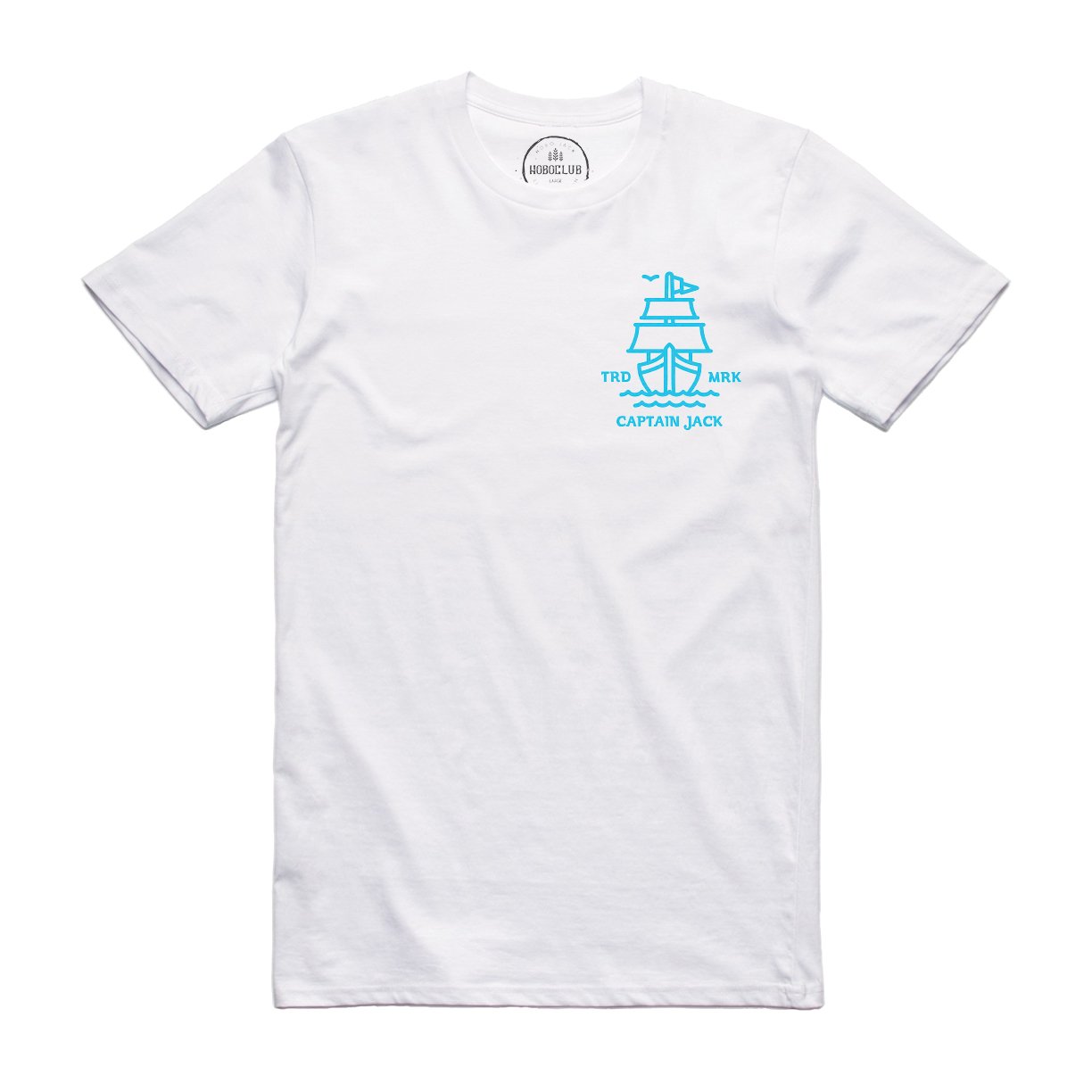 Hobo Jack Men's White ~ Captain Jack - Pirates Collection ~ Tee T-Shirt (Xxl)