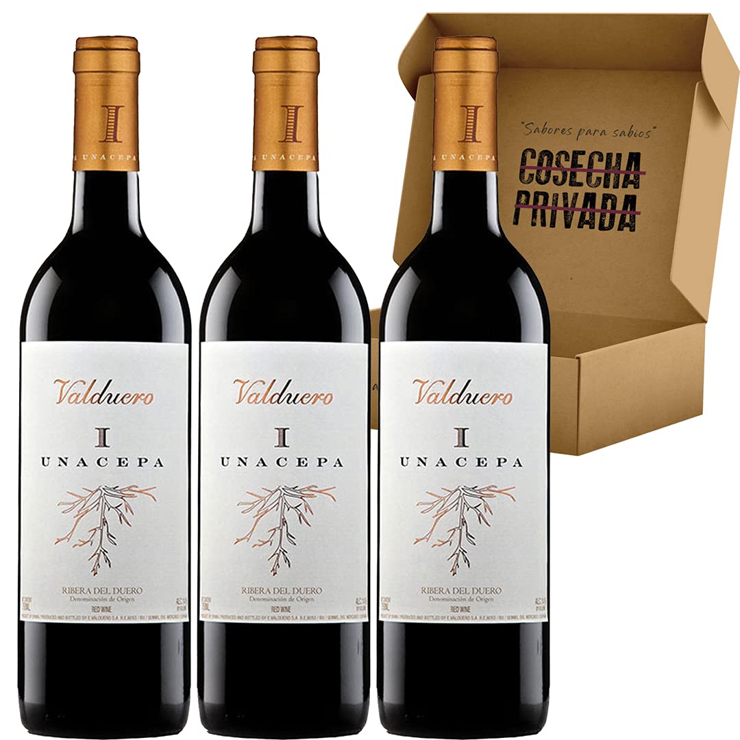Valduero Una Cepa - Envío Gratis 24 H - 3 Botellas x 75 cl - Vino Regalo - Lote Seleccionado y Enviado por cosecha Privada