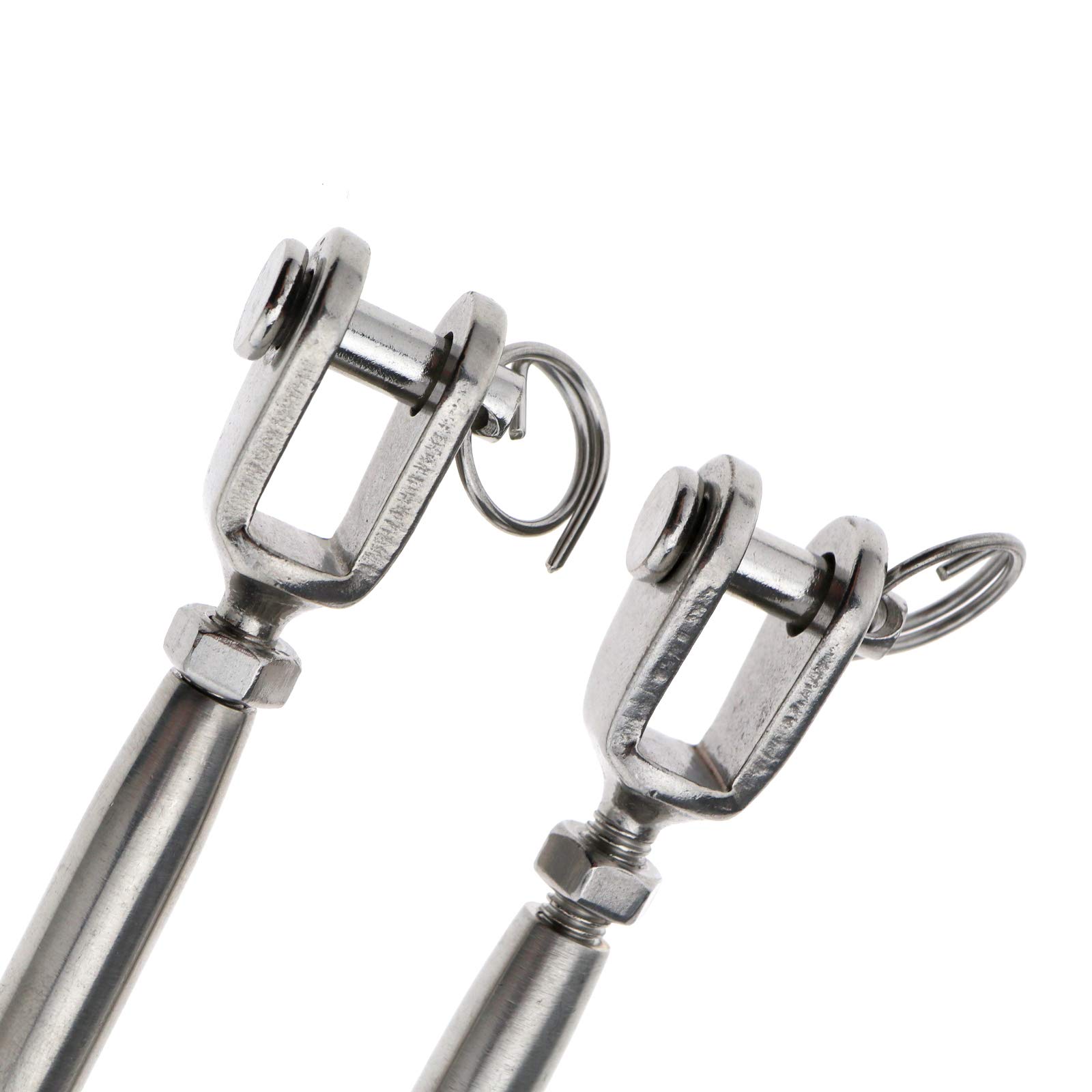 4 x 8mm A4 Acier Inoxydable AISI 316 fermés Corps Gréement Vis Jaw/Jaw Turnbuckle