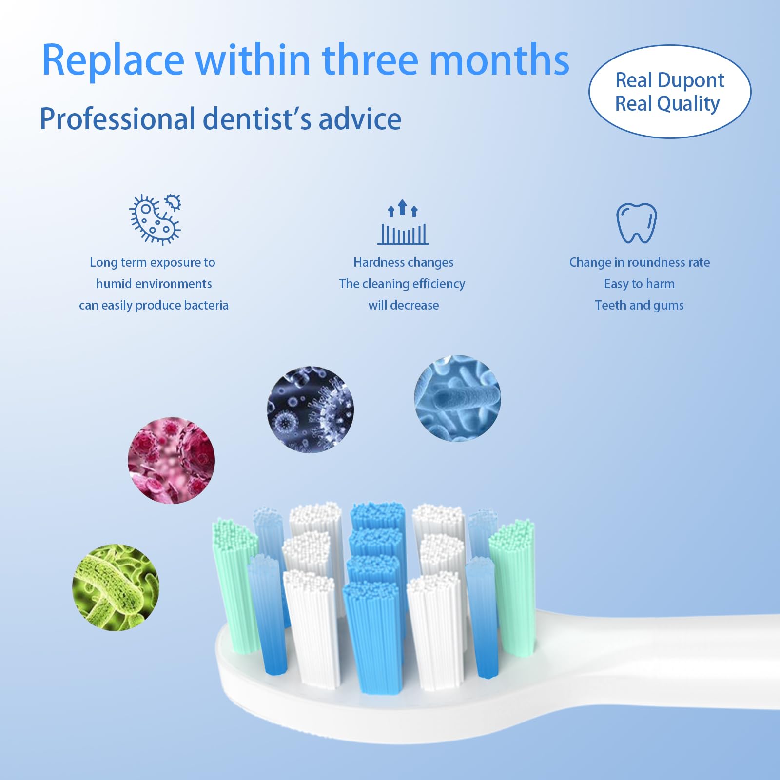 Cabezales de repuesto para cepillos de dientes Philips Sonicare, cabezal de cepillo de repuesto eléctrico compatible con cepillos de dientes eléctricos Phillips Sonicare, 12 unidades
