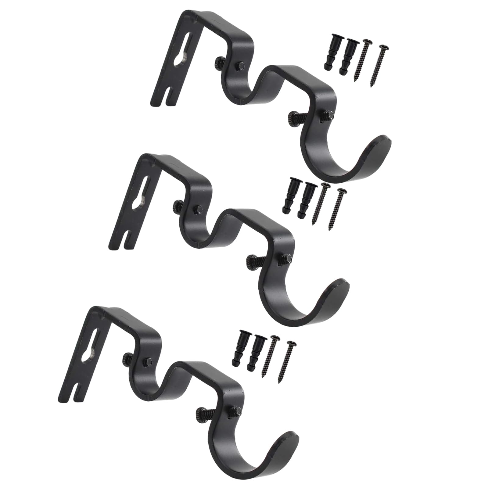 Kaeltsyn Multicolor Modern Barrier Rod Bracket For 1 And 5 Over 8In Poles Simple Mounting Resistant Curtain Rod