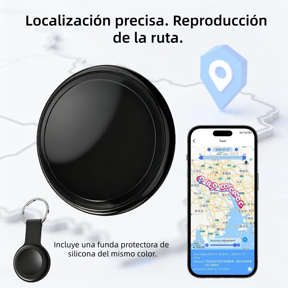 aimtrack Pro - localizador GPS, con Precisión en Reproducción de Trayectoria, Larga Duración y Fácil Sustitución,para Coche, Mascotas, Llaves, Maleta y Cartera