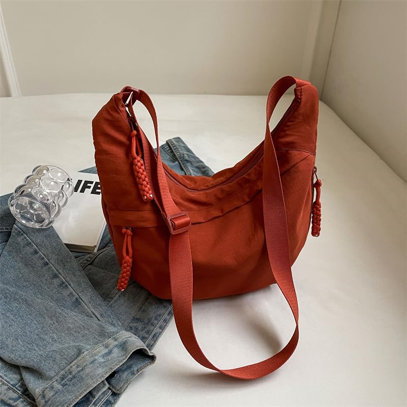 Women's stylish solid color dumpling-shaped shoulder bag with large capacity2