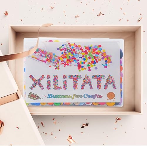 Miniatura 6 de Xilitata 1500 botones de resina redondos surtidos hechos a mano para manualidades, costura, manualidades, joyería, artes, pintados a mano, ornamento