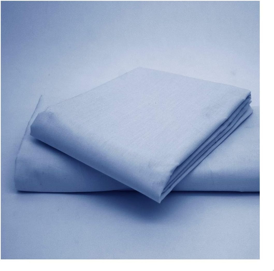 Essentials BED SHEETS FITTED SHEETS LUXURY BEDDING SHEETS SINGLE DOUBLE KING SUPER KING (King, Sky Blue)