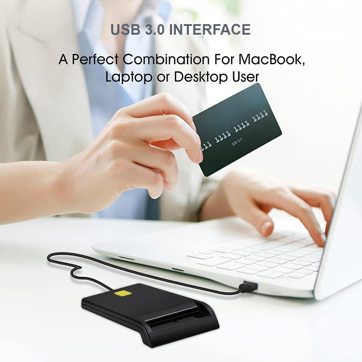 Doki Lector DNI Electrónico, Compatible con Todas Las Tarjetas de DNI con USB 3.0