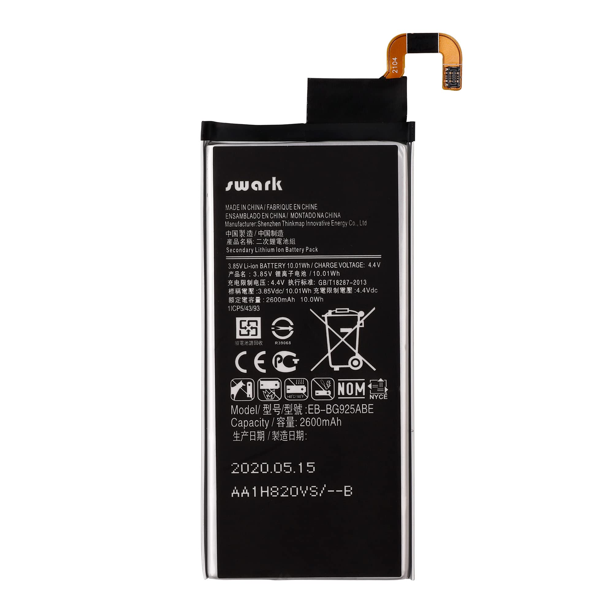 SWARK EB-BG925ABE Replacement Battery Compatible with Samsung Galaxy S6 Edge G925V G925A G925T G925P + Tools