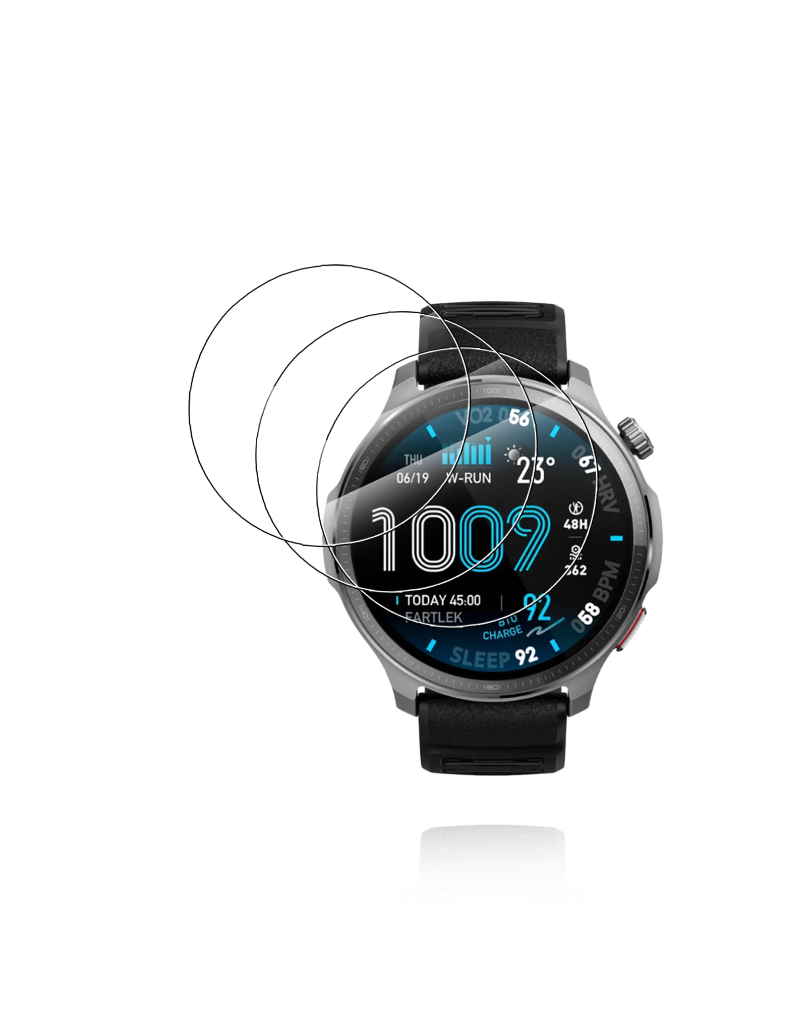 Slabo Pellicola Protettiva Per Display Per Amazfit GTS 2 E GTS 2e - 4 Pezzi, Crystal Clear, Made In Germany