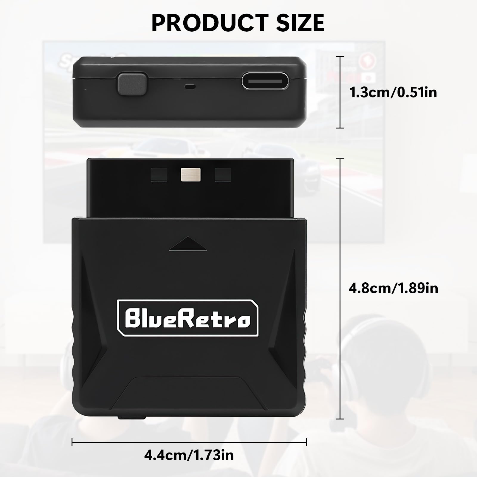 Adaptador retro para PS1, PS2 y Windows, receptor compatible con mandos PS5, PS4, PS3, Xone, Switch Pro y Mando Series X/S, Firmware Upgrade, Dual-Mode BT, Keymap Configuration Supported