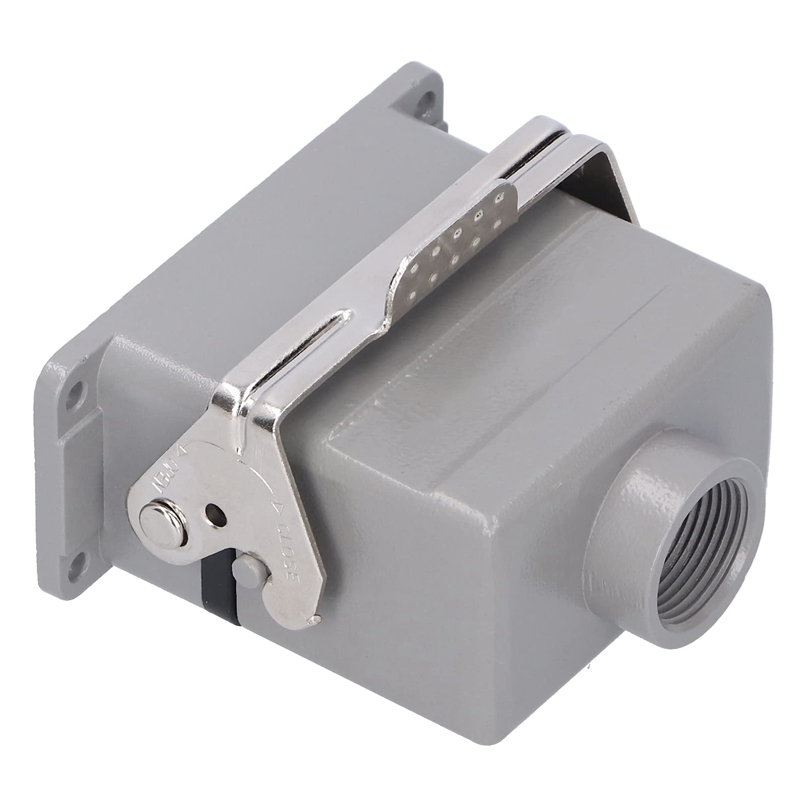 Fafeicy AC/DC 500V 16A Hochleistungssteckverbinder, 10-poliger wasserdichter industrieller Steckverbinder rechteckig mit Einknopf-Anschlussblock