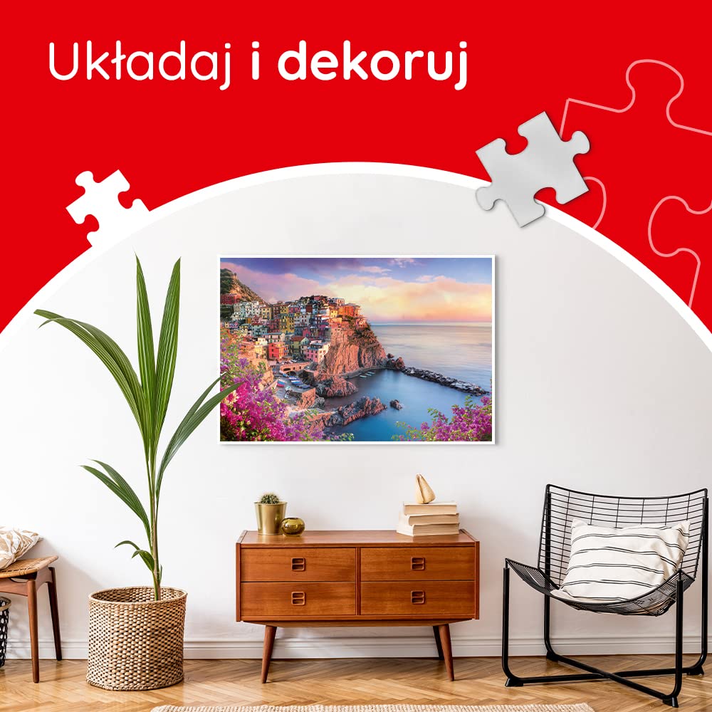 Trefl Widok na Miasteczko Manarola Puzzle 1500 Elementów o Wysokiej Jakości Nadruku dla Dorosłych i Dzieci od 12 lat