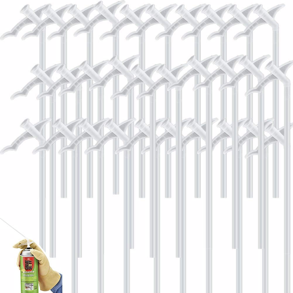 CHUANGRONG-US 30 Pieces Spray Foam Tubes Nozzle Tips Gap Filling Foam Spray Replacement Tube Trigger and Tube Assembly