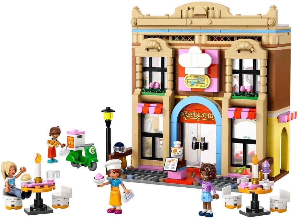 Lego 42655 Friends Restaurant and Cooking School Toy, Toy, Birthday Present, Blocks, Girls, Boys, Children, 8, 9, 10, Elementary School Students, Pretend Play, Pretend Play