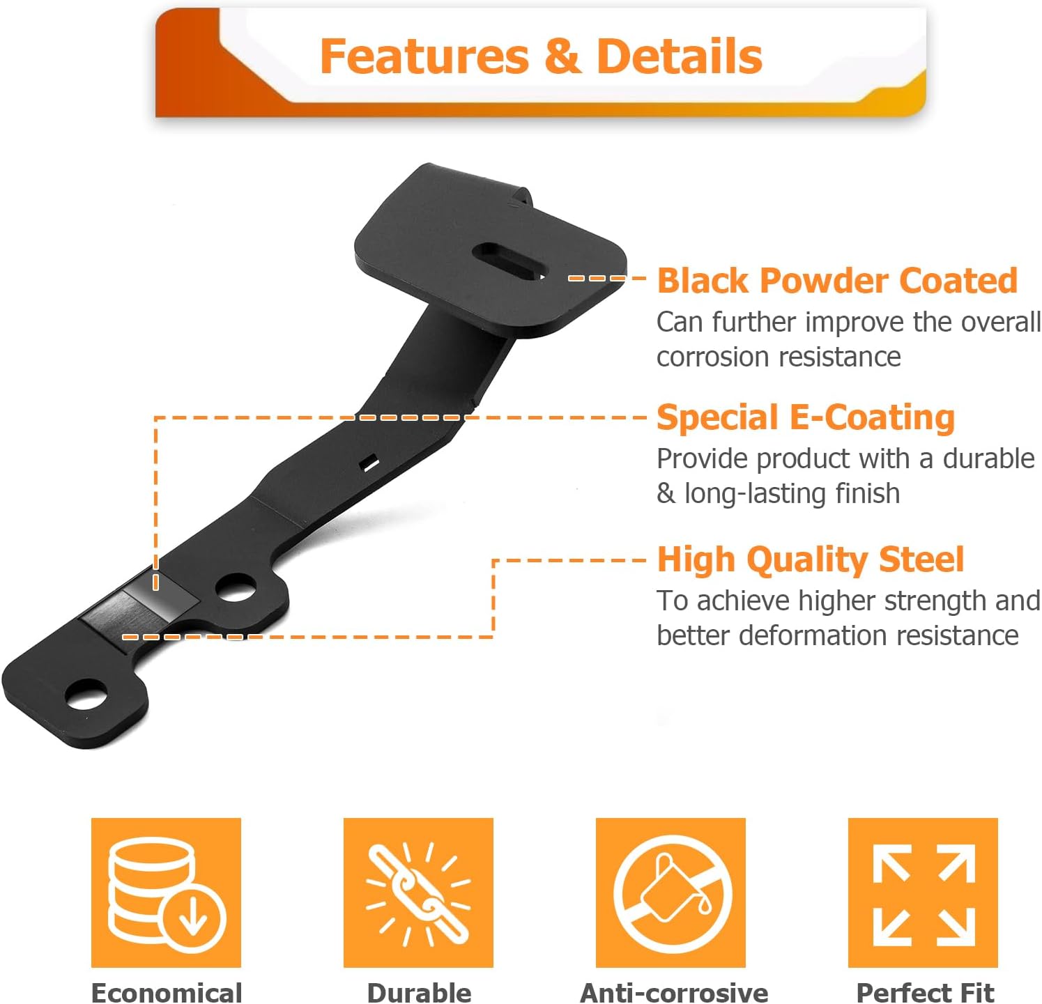 WeiSen Upper Ditch Light Bracket Compatible with Toyota Tundra 2022-2025 Hood Hinge Mount Bracket for Auxiliary Off Road LED Work Light Pods