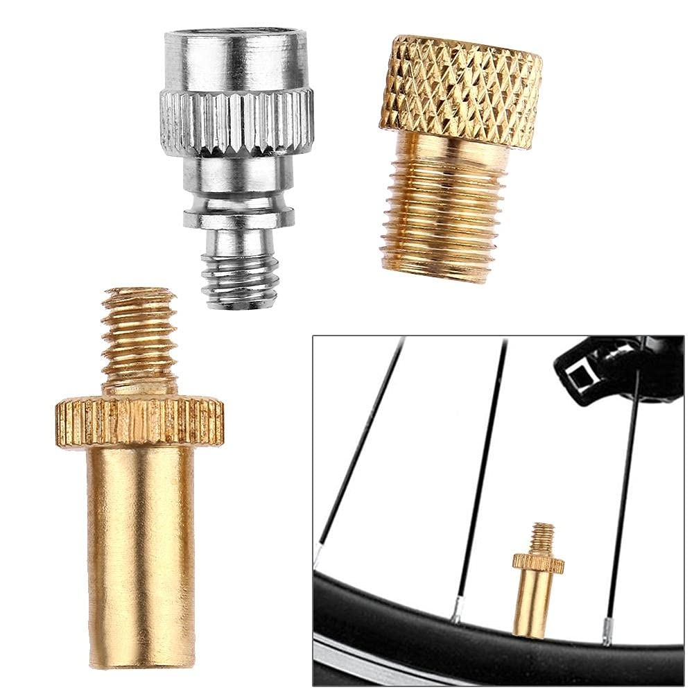 Adattatori per valvole da Presta a Schrader per bicicletta + prolunga valvola Presta, strumenti per pompa bici strada e montagna