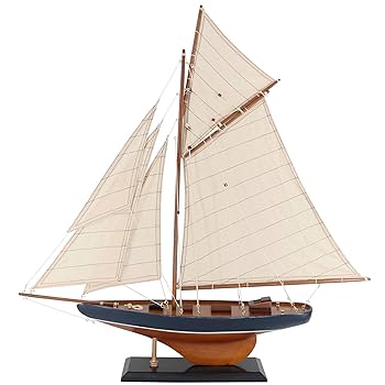 Amazon.co.jp: NAUTIMALL 63.5 cm 木製ヨット モデル コロンビア