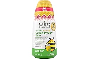 Zarbee's Kids Cough + Mucus Daytime for Children 2-6 with Dark Honey,...