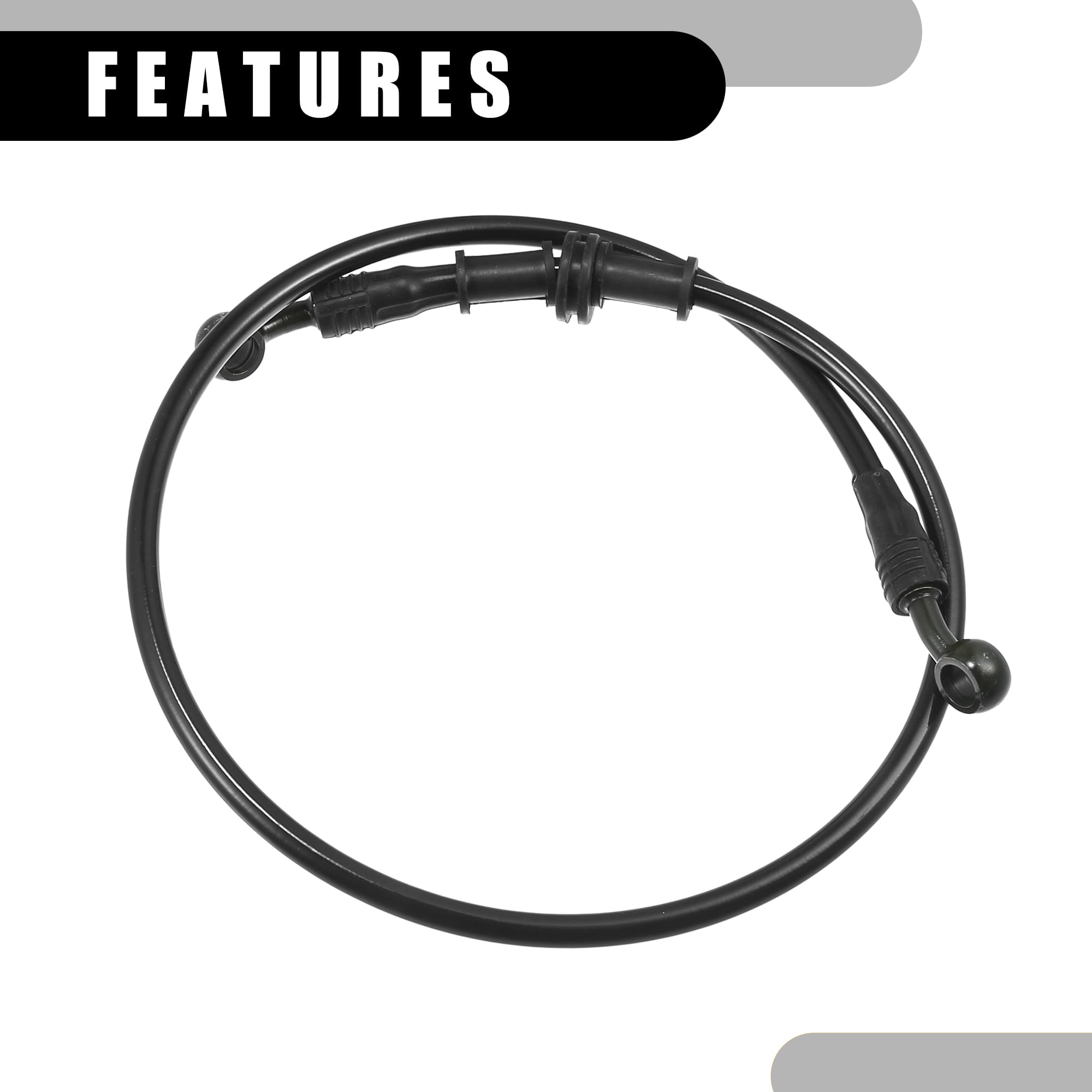 1 Set 80cm 31.50" Manguera de Freno Hidráulico Universal para Motocicletas - para Motocross y Motos de Tierra 28 Grados Trenzado Duradero - Acero Inoxidable Negro