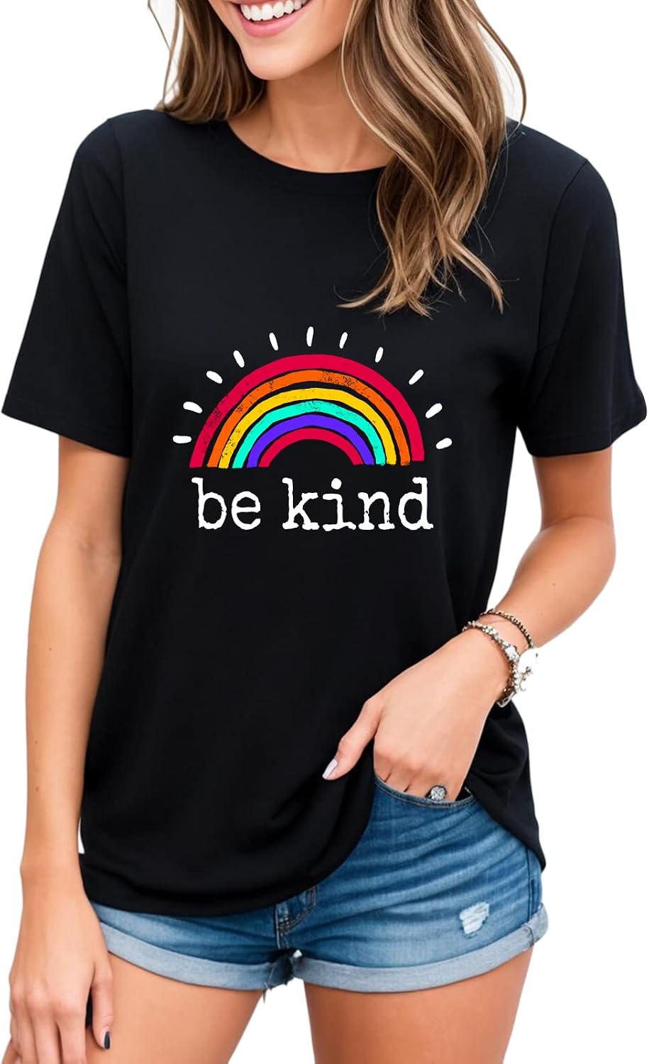 Be Kind T Shirts Women Cute Graphic Blessed Shirt Funny Inspirational Teacher Fall Tees Tops