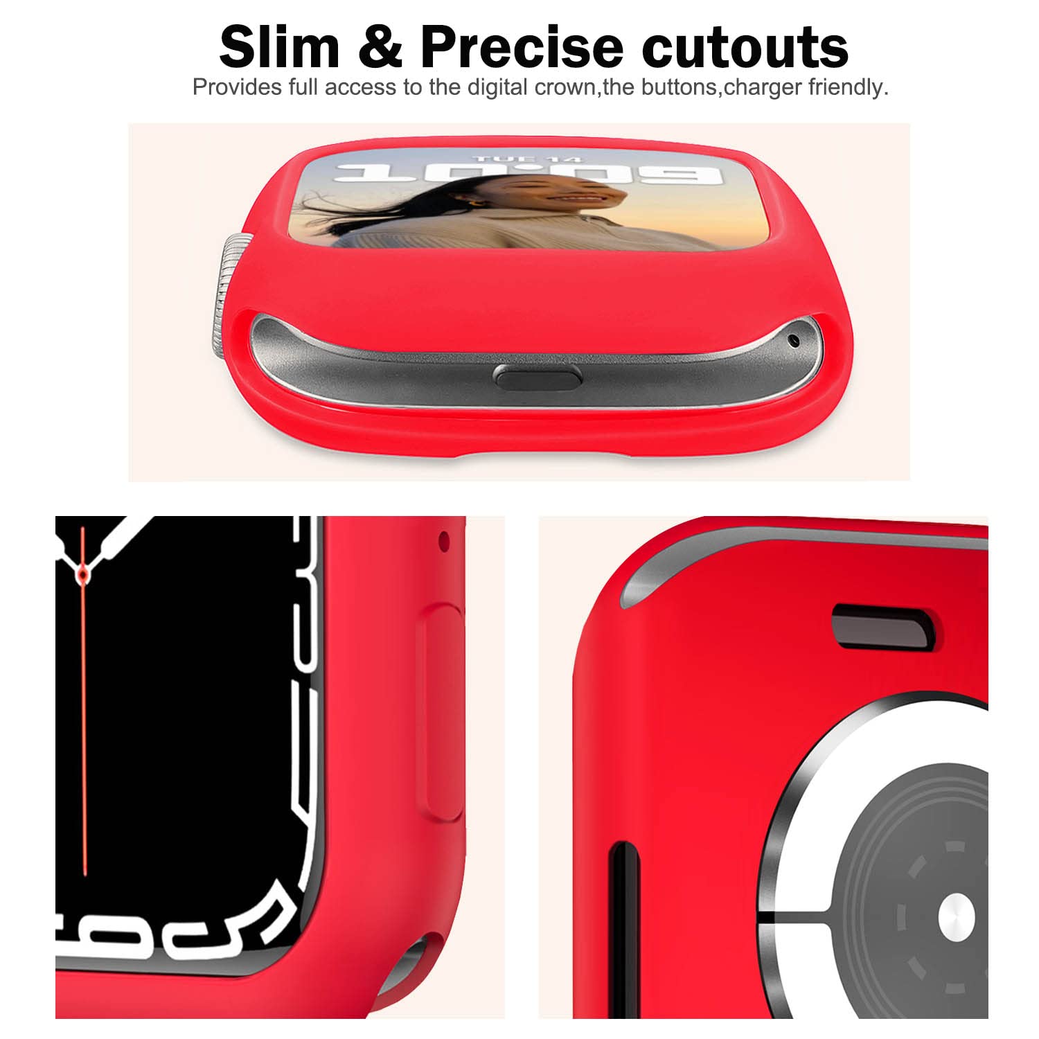 BOTOMALL Schutzhülle für Apple Watch 40mm Serie 6 5 4 SE, weiche, flexible, dünne, leichte TPU-Schutzhülle für iWatch [ohne Displayschutz]
