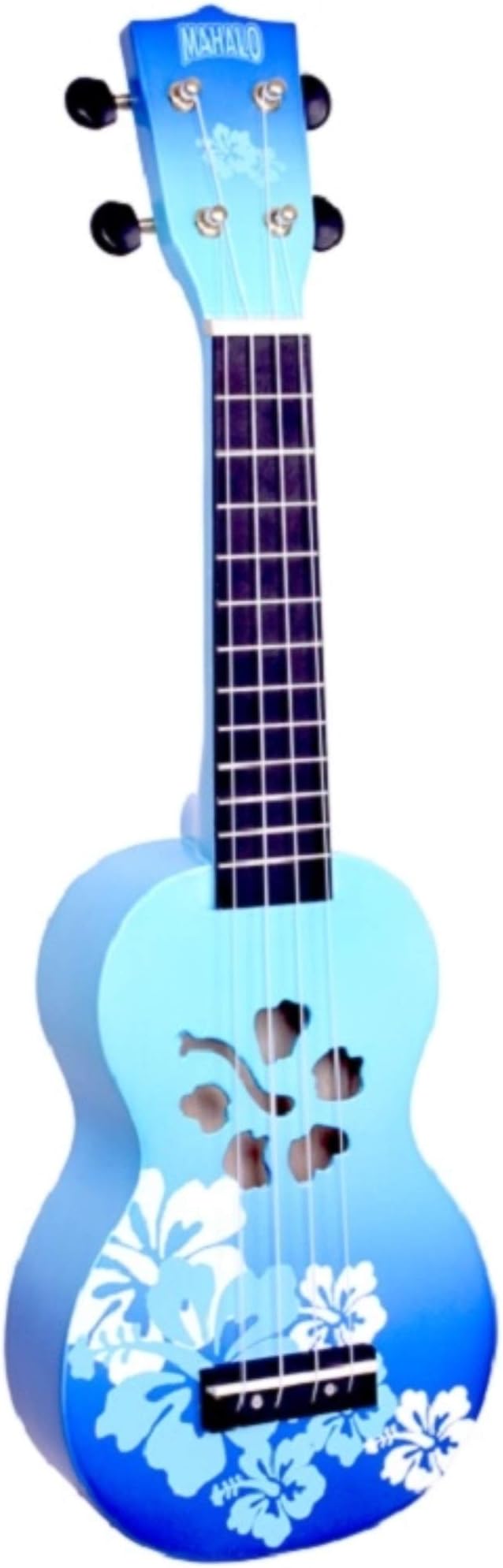 Ukuleles MD1HB bub Hibiscus Flower Ukulele, Blue Burst, Soprano