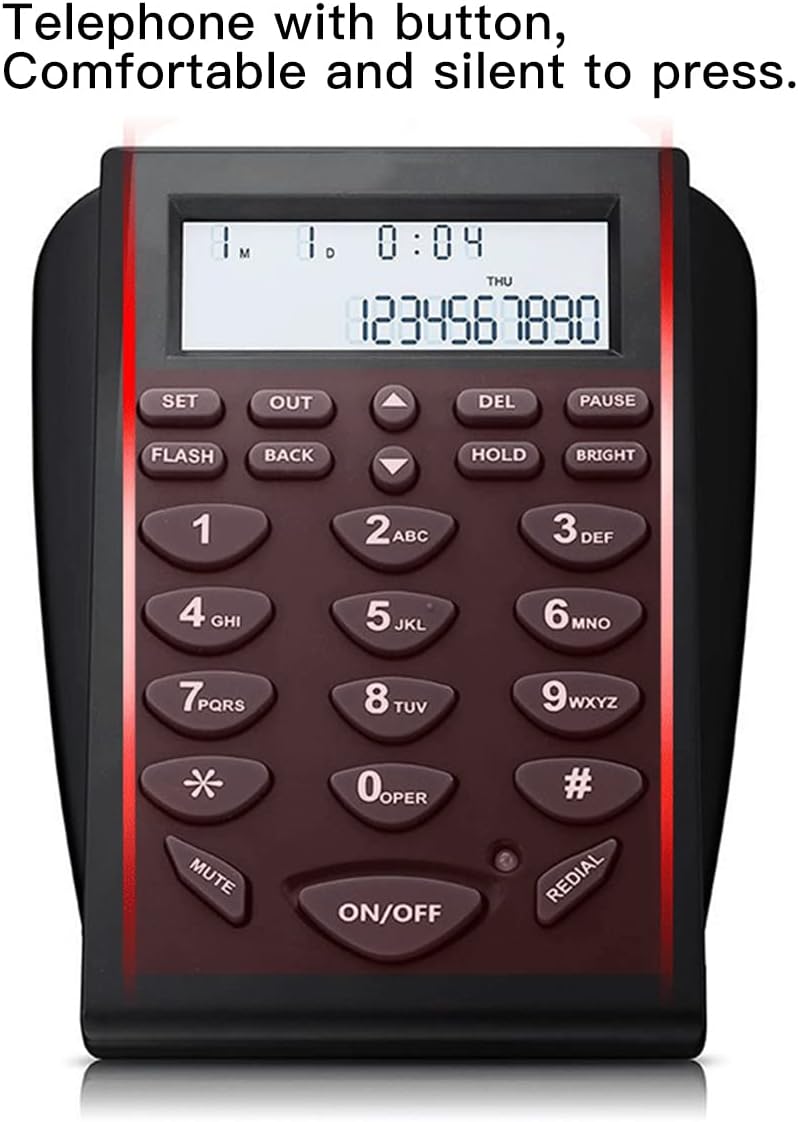 Call Center Telephone Dialpad Corded Telephone with Noise Cancelling Monaural Headset Clear Voice Quality Caller ID Redial for Office Home Telephone Set