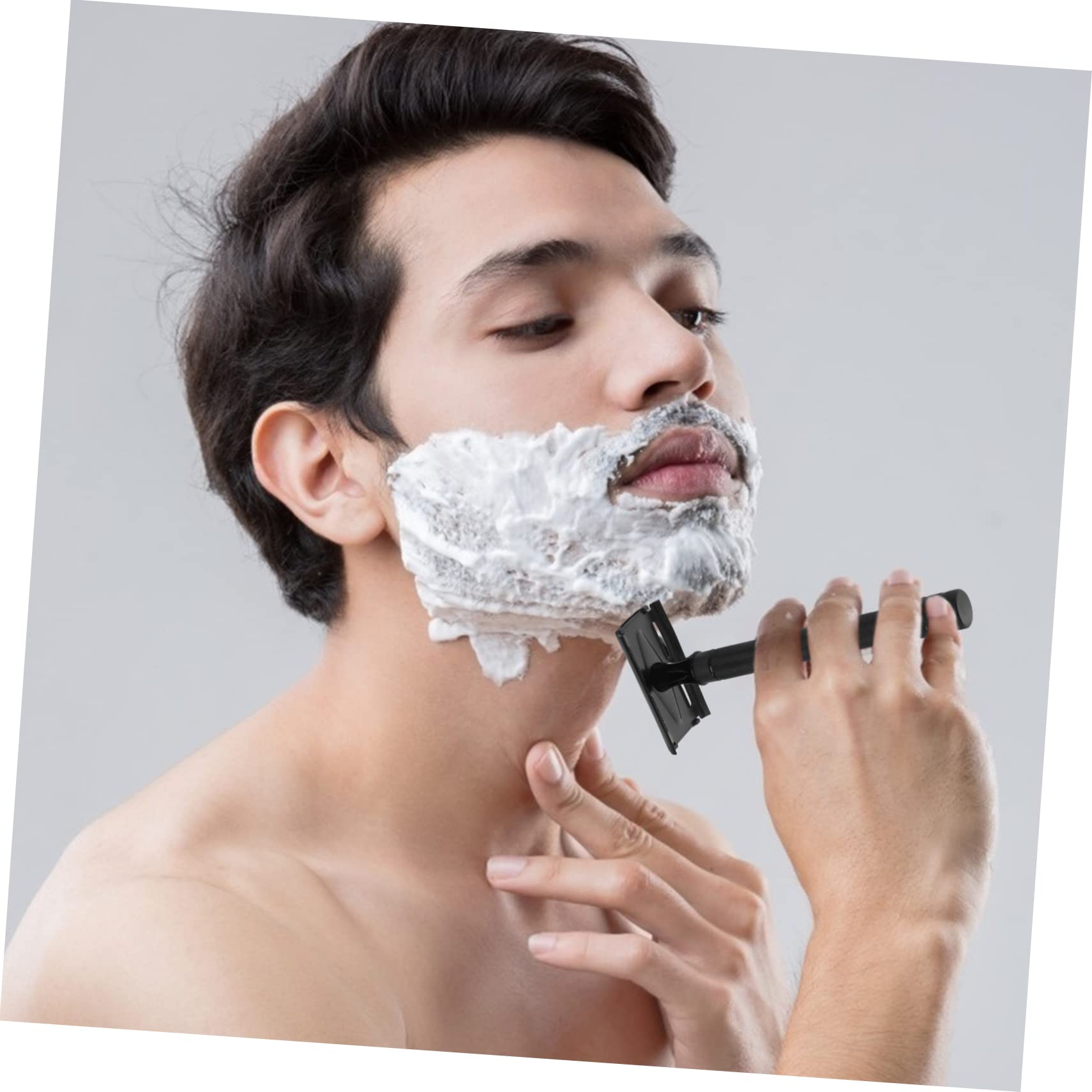 TOVINANNA Beard Shaper Kit Handle Razor Double-sided Facial Razor Barber Kit Ideal Present for Men on Any Occasion