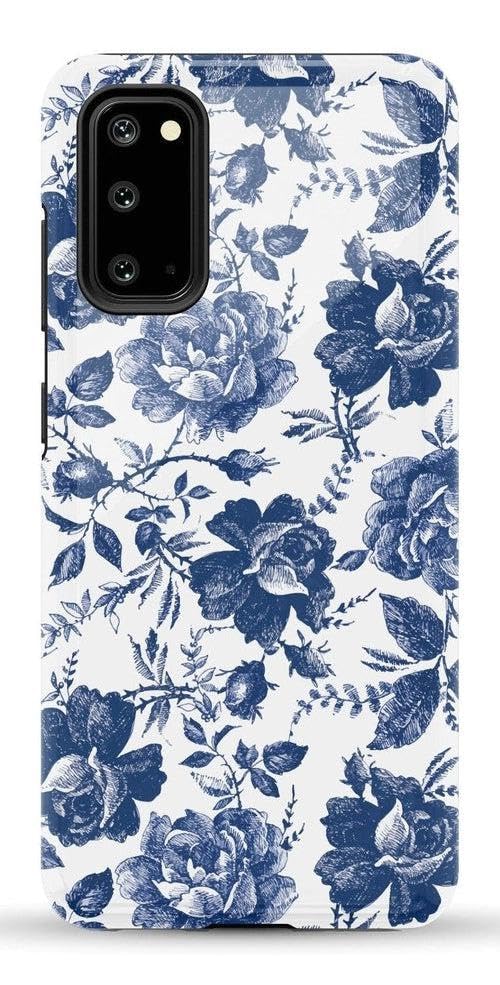 Casely Galaxy S20 Case | Rose to Fame Coquette | Blue & White Rose Floral