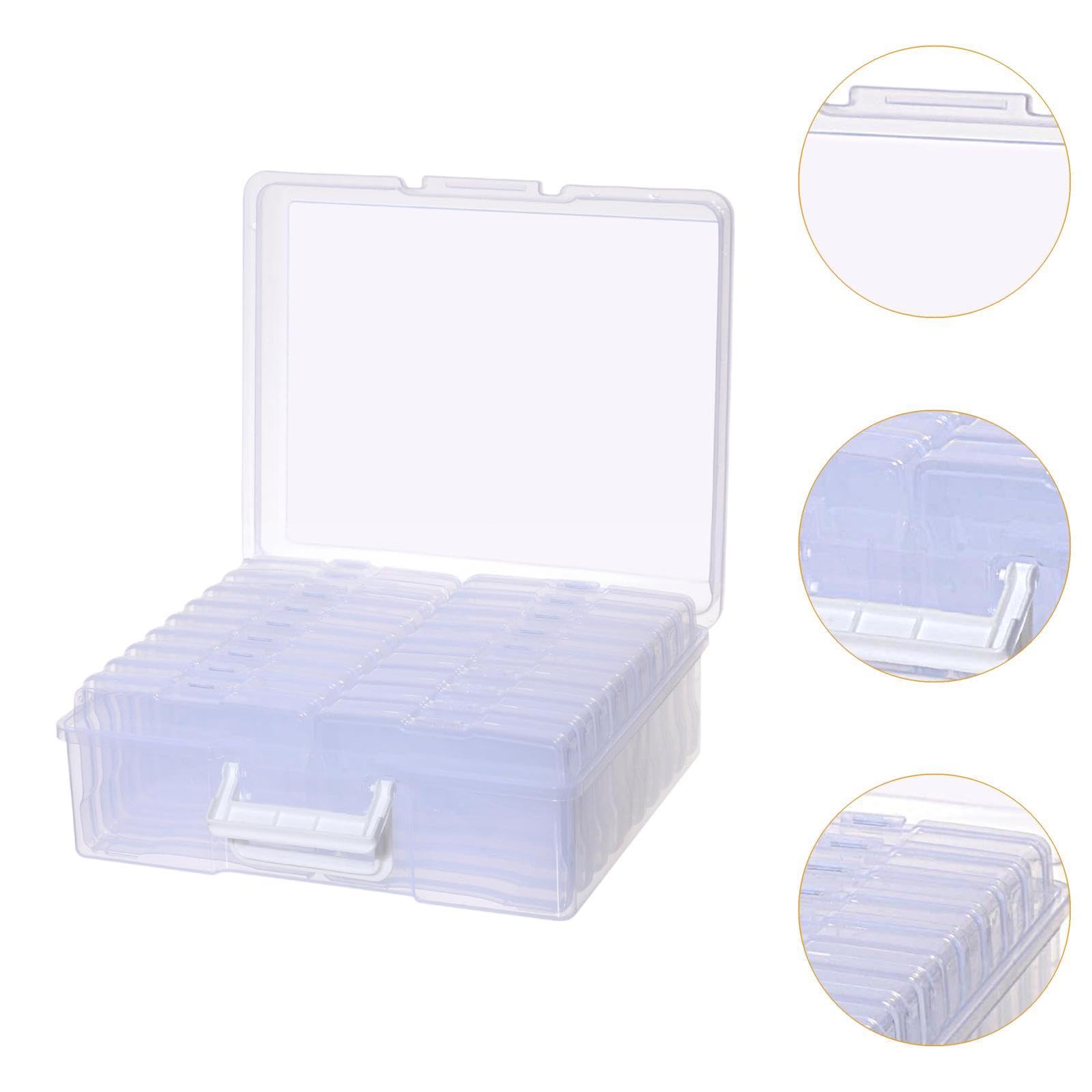 Divided Storage Case Boîte de Stockage Divisée Comprenant 18 Unités Internes Boîte à Cartes Organisateur Robuste En PP Transport Pratique Grâce à La P, Transparent