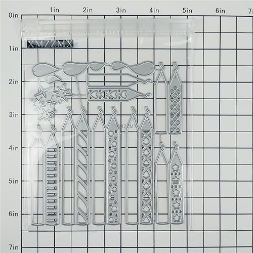 Miniatura 7 de Troqueles de corte de metal para fiesta de cumpleaños para hacer tarjetas, plantillas de kit de troqueles en relieve de papel, suministros de