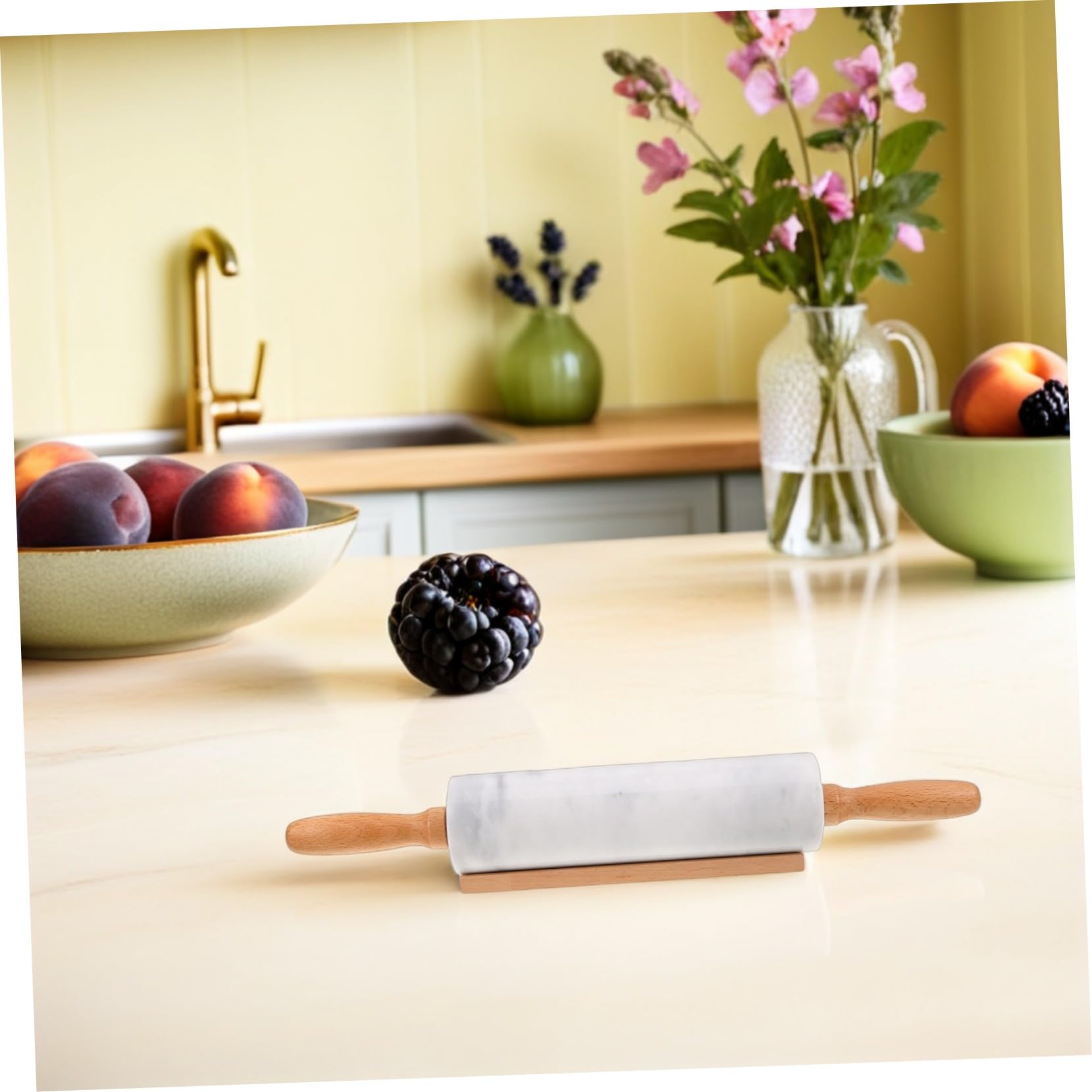 BESPORTBLE 3piezas Rodillo de Mármol Pequeño para Hornear sin Mango Apto para Repostería Herramientas de Cocina Rodillo de Amasar de Mármol para Masa de Fondant