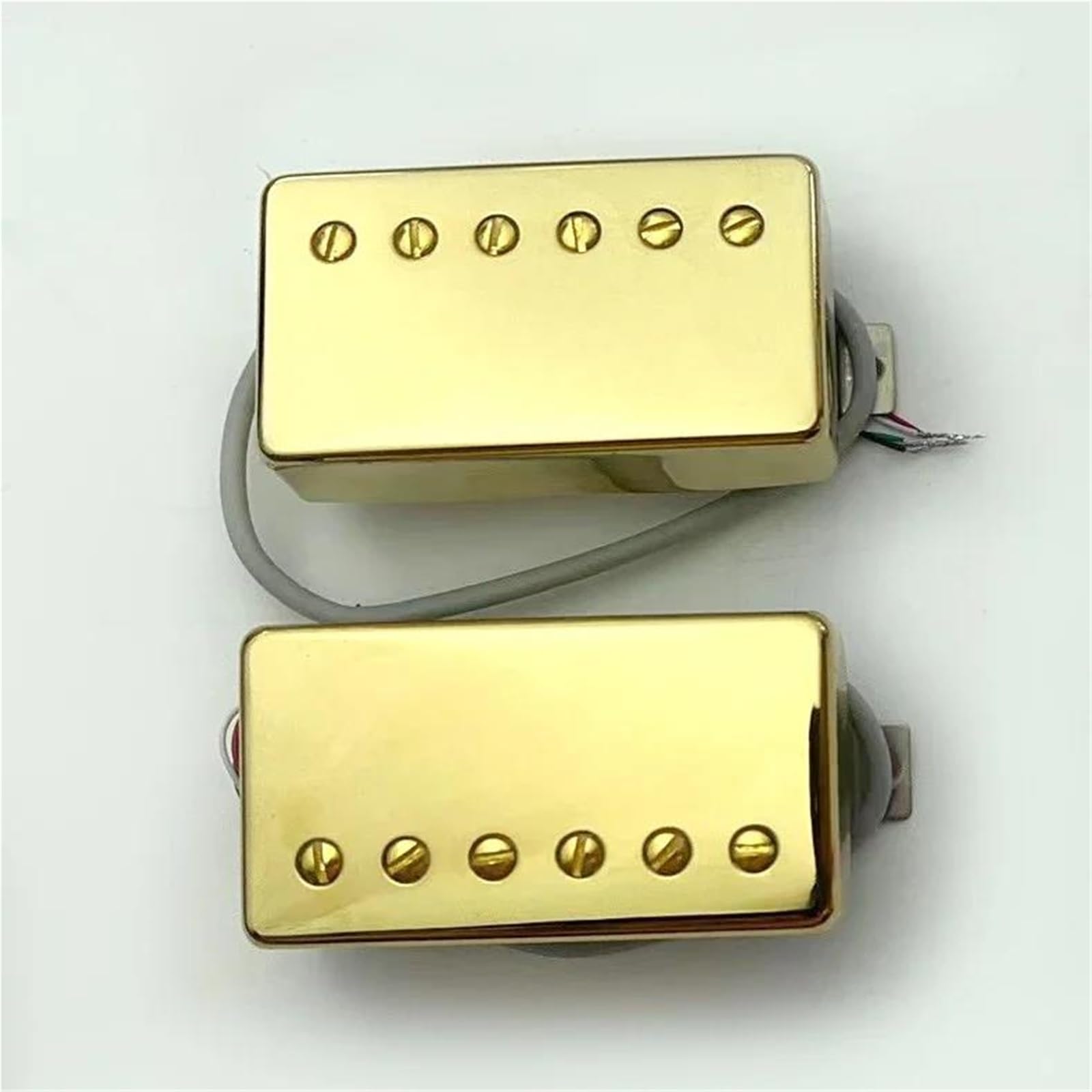 Juego Humbucker para pastilla de guitarra Alnico 5 Pastilla Instrumento Guitarra(Gold 4C)