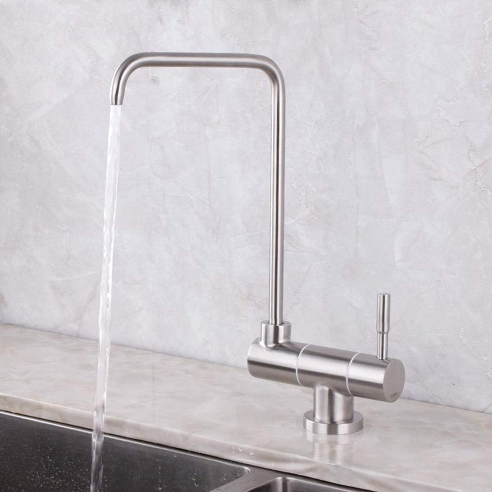 s 1/4 '' Filtro de Agua Potable de ósmosis Cocina Grifo de Agua Pura de Acero Inoxidable Grifo Plegable de Dibujo Recto para Beber-b Household faucets