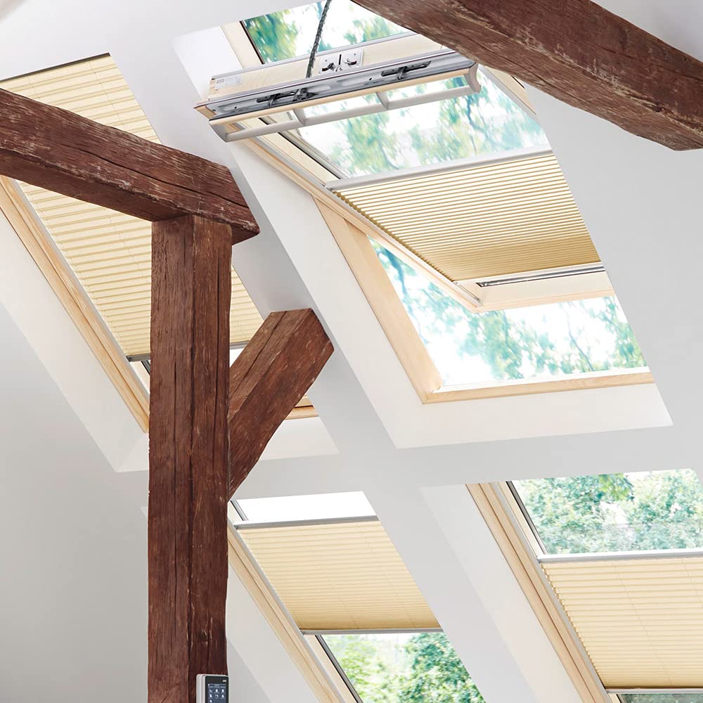 VELUX Original Plissee (FHL), Weisse Seitenschienen, FK08, Graphit/FHL FK08 1274SWL