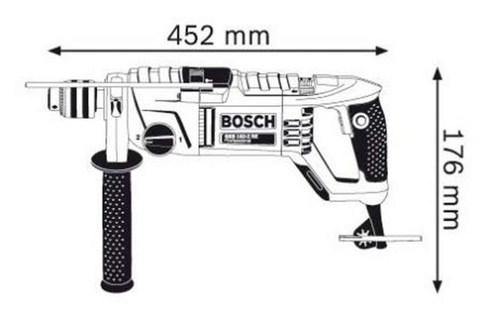 Bosch Professional Schlagbohrmaschine GSB 162-2 RE (inkl. Zusatzhandgriff, Tiefenanschlag, Zahnkranzbohrfutter 16mm, Handwerkoffer)