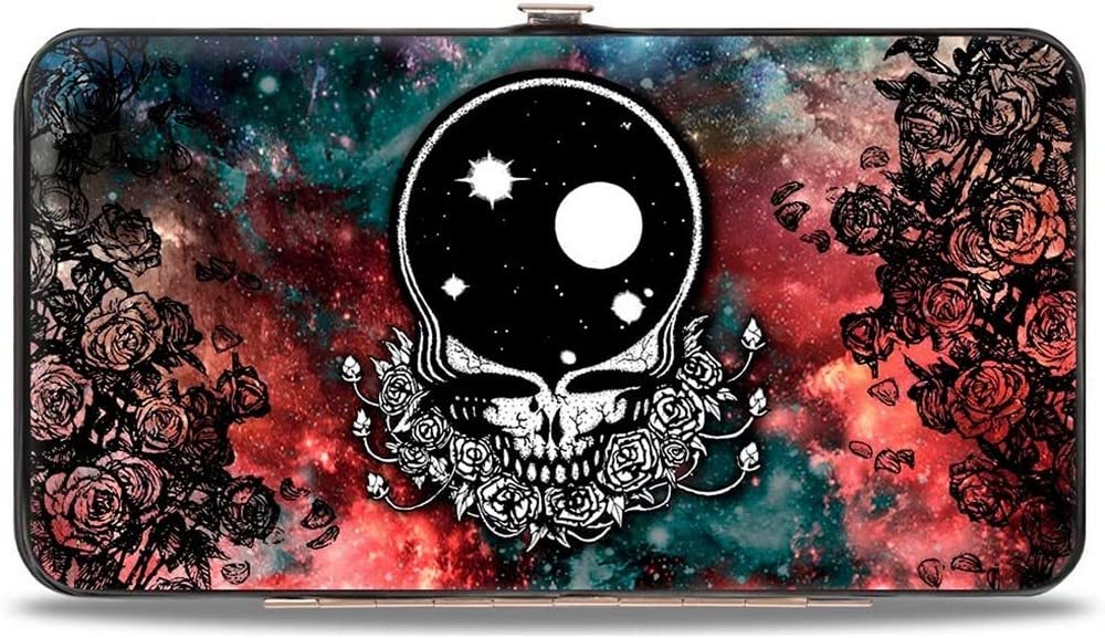 Buckle-DownGrateful Dead Psychedelic Rock Band Rose Skull in Space Hinged Wallet