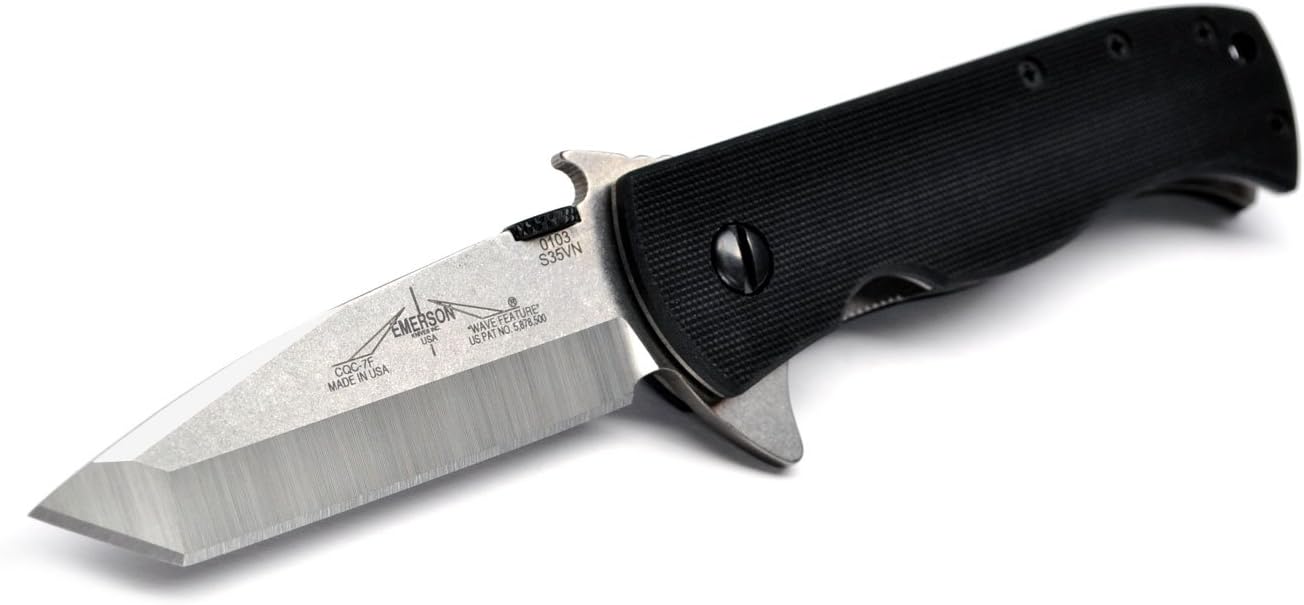 Emerson CQC7BW Flipper SF with Plain Satin Blade