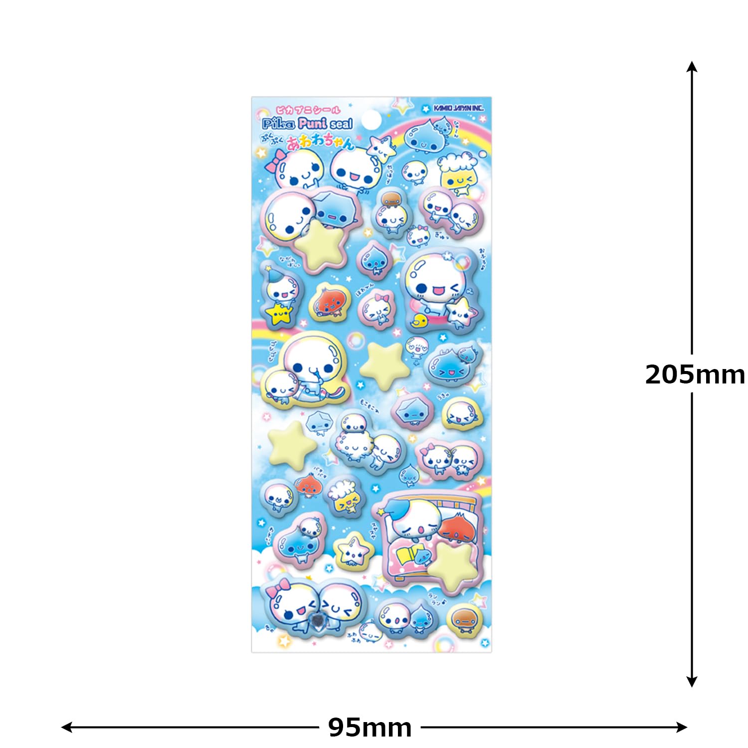 Amazon.co.jp: カミオジャパン シール PIKAPUNIシール あわわちゃん