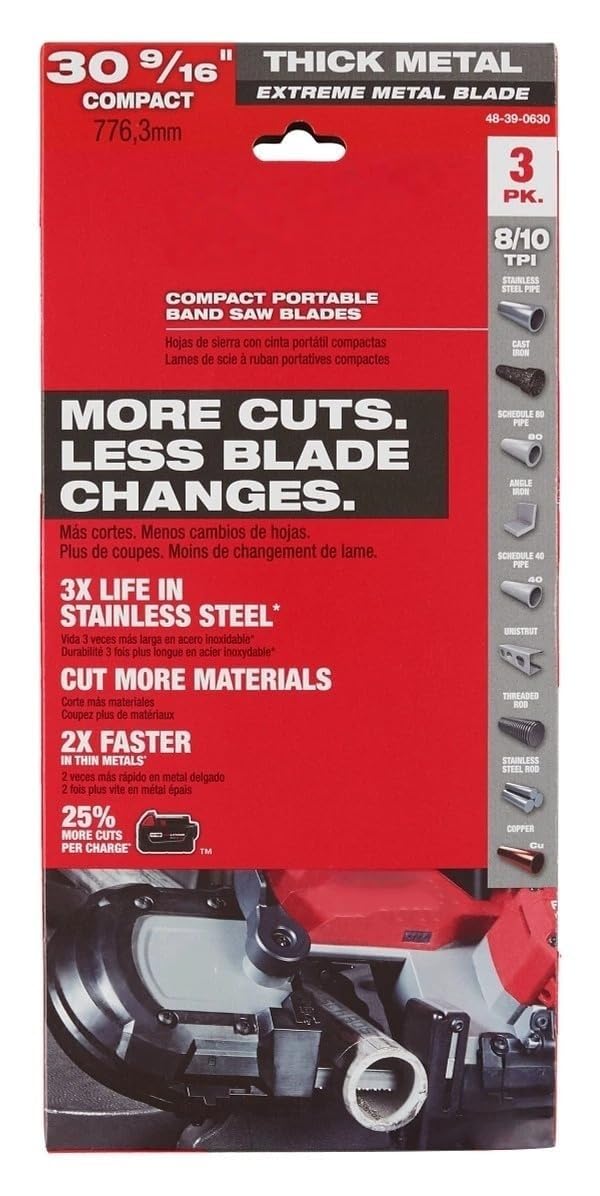 3PK 48-39-0630 for 30-9/16" 8/10 Compact Extreme Thick Metal Band Saw