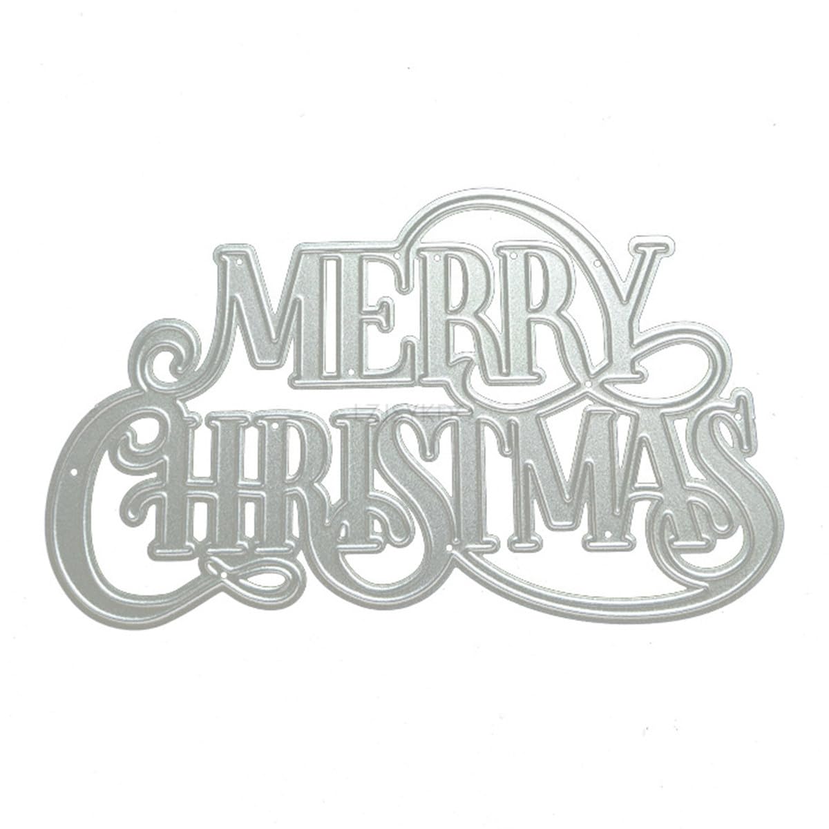 Merry Christmas Die Cuts - Metal Cutting Dies For Card Making & Scrapbooking