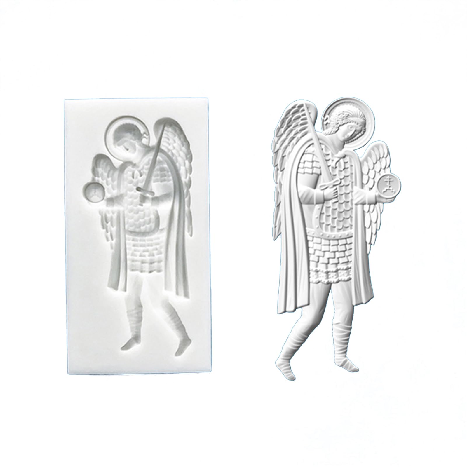 COOLHOOD Angel Embossed Baking Molds Silicone for Easy Releases Chocolate Fondant Craft Projects Angel Relief Pendants Silicone Molds