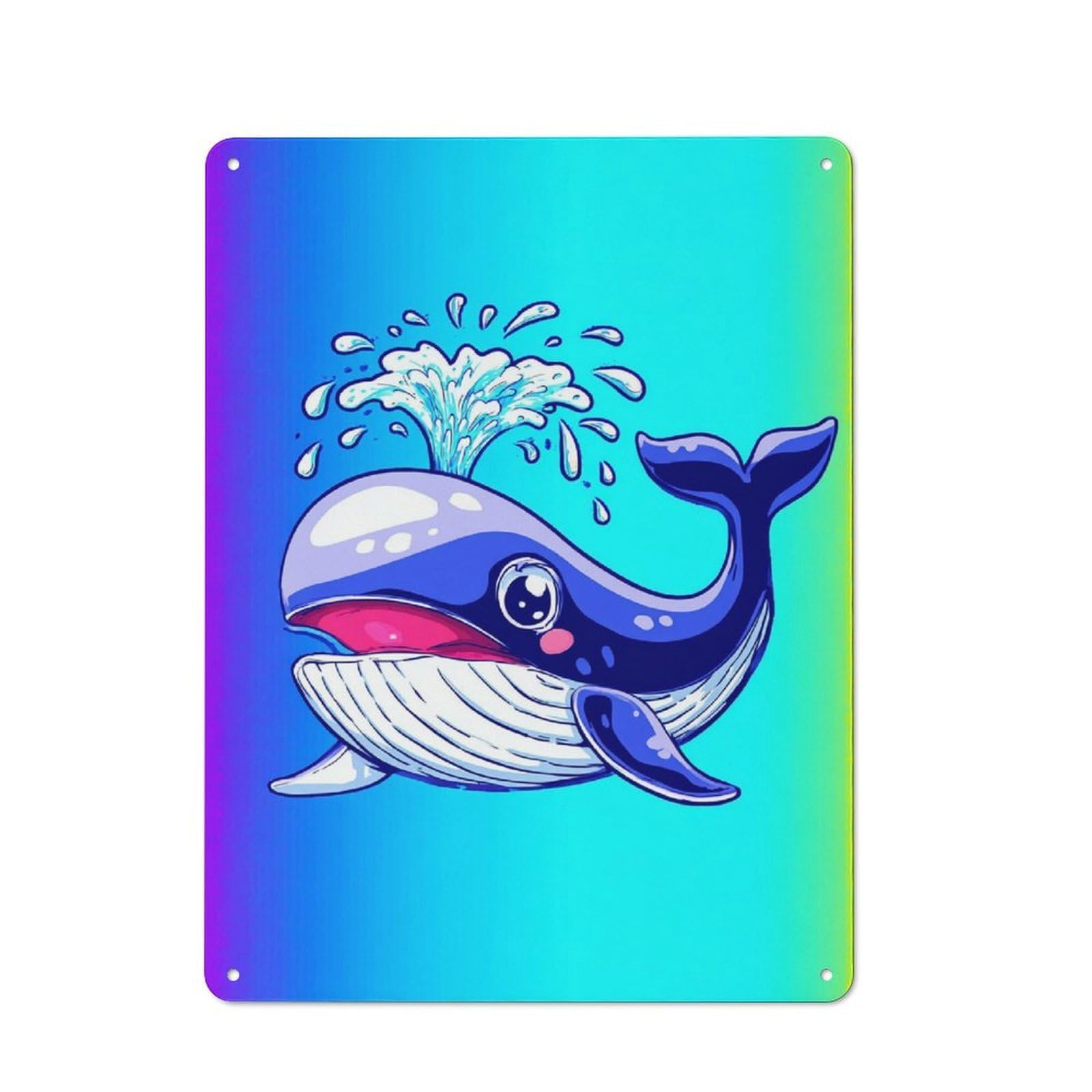 Junmoney Whale Of A Time Ocean Adventure! For Garden Room Or Summerhouse, Rustic Tin Sign 40X30cm, Wall Decor For Garden Rooms And Summerhouses