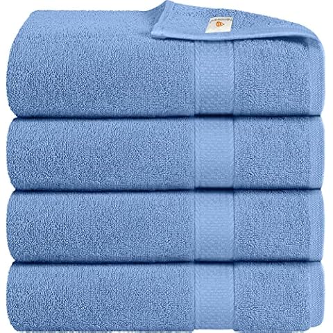 Juego de 4 toallas de baño de algodón egipcio Cover