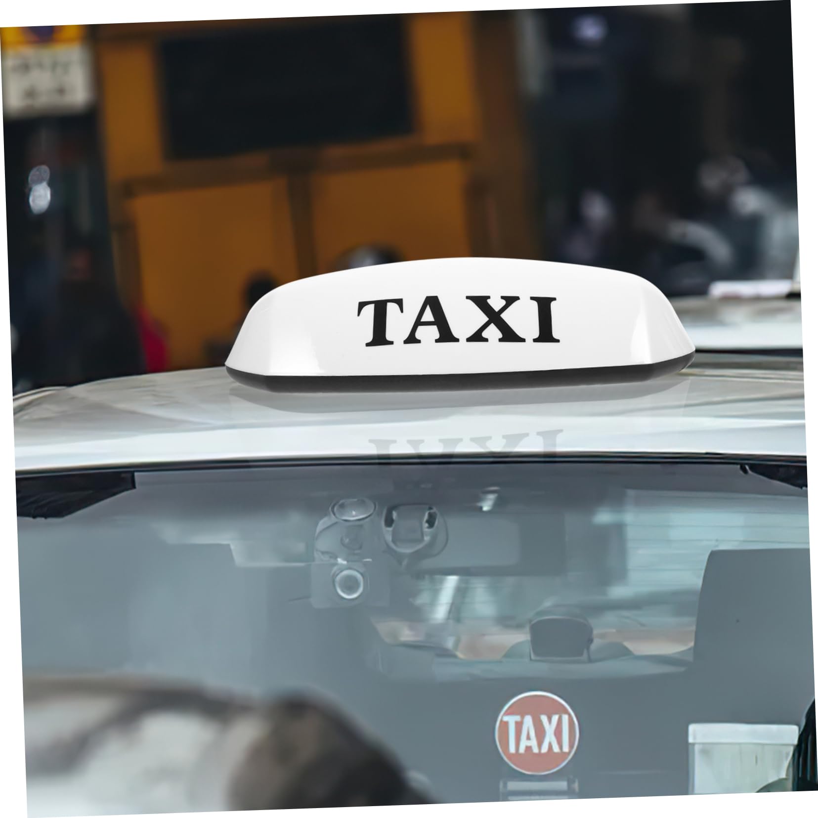 Cabilock Lampada Taxi Magnetica per Auto 12v, Segnale da Tetto Bianco, Installazione Facile, per Guida Notturna su Taxi e Auto