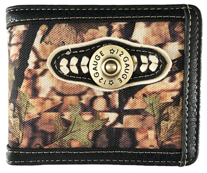Bullet Mens Wallet Western Bifold Style W035-56 Camo Black