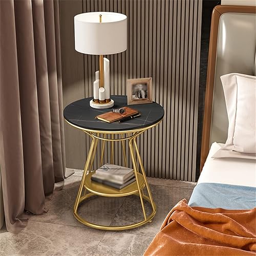 Miniatura 4 de FZZDP - Mesita de noche pequeña redonda para sala de estar mesa auxiliar varias esquinas nórdicas varios sofás laterales gabinete balcón